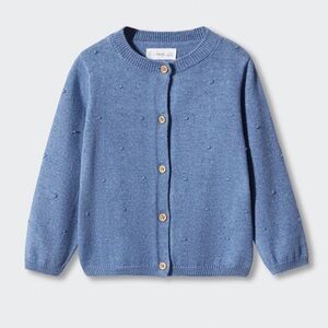Mango Baby Blue Cardigan Sweater 9-12 months